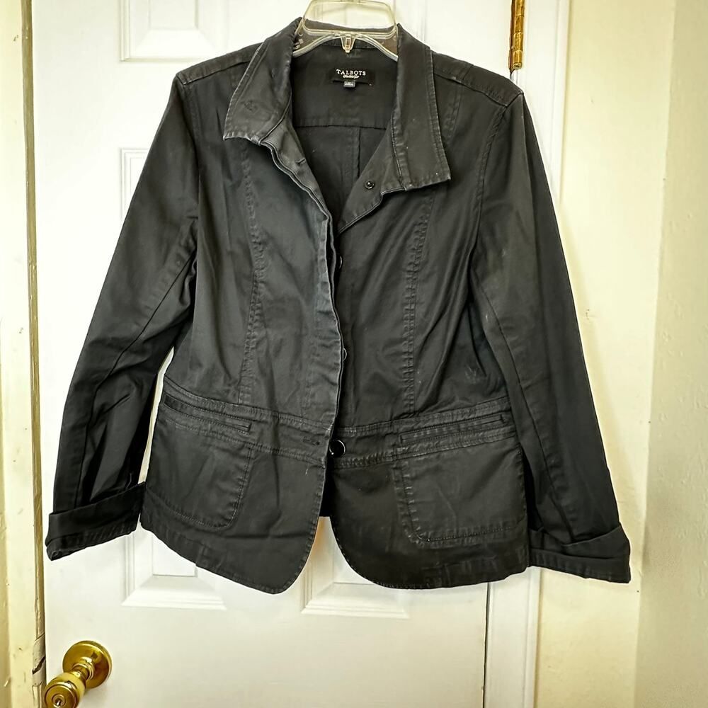Talbots Blazer/Jacket, Dark Grey Size 12